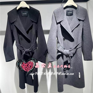 A1AAE420C 女2024冬专柜正品质感灯笼袖大衣A1AAE420CJ9/L5