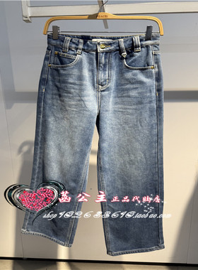 A1HAE4526 女装2024冬专柜正品加绒直筒牛仔裤A1HAE452655