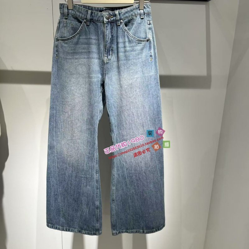A1HAF3P16 女装2025秋专柜正品新款牛仔长裤A1HAF3P1655-599