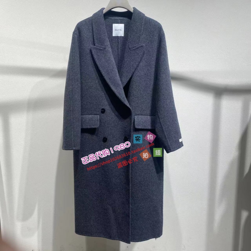 NUTS那时女装专柜正品国内代购2025年冬手工呢料长外套6431510A1