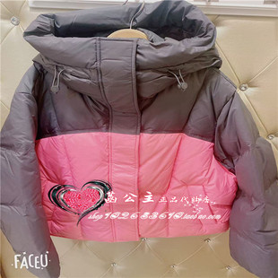 拼色泡芙羽绒服A3ACE4336F6 短款 A3ACE4336女装 2024冬专柜正品