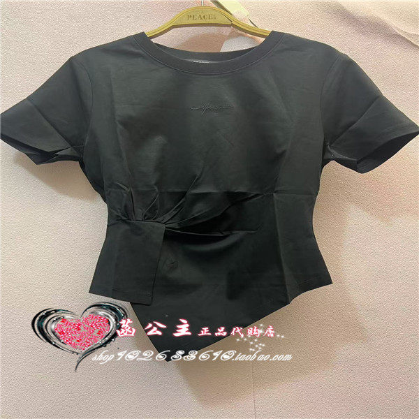 A1CNE2310 女装2024夏正品新中式结构短袖针织衫A1CNE231089