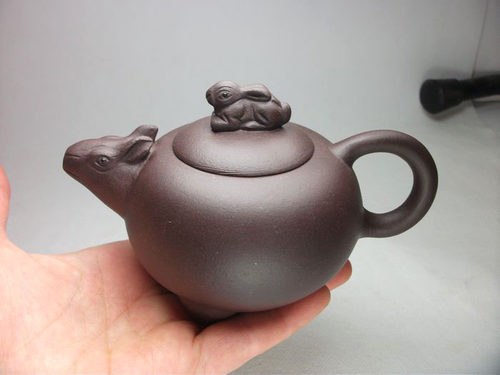 茶宠十二生肖兔子紫砂壶