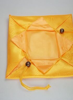 宜兴紫砂壶紫砂杯礼品包装锦盒包装袋 金黄色 黄锦袋大中小号都有