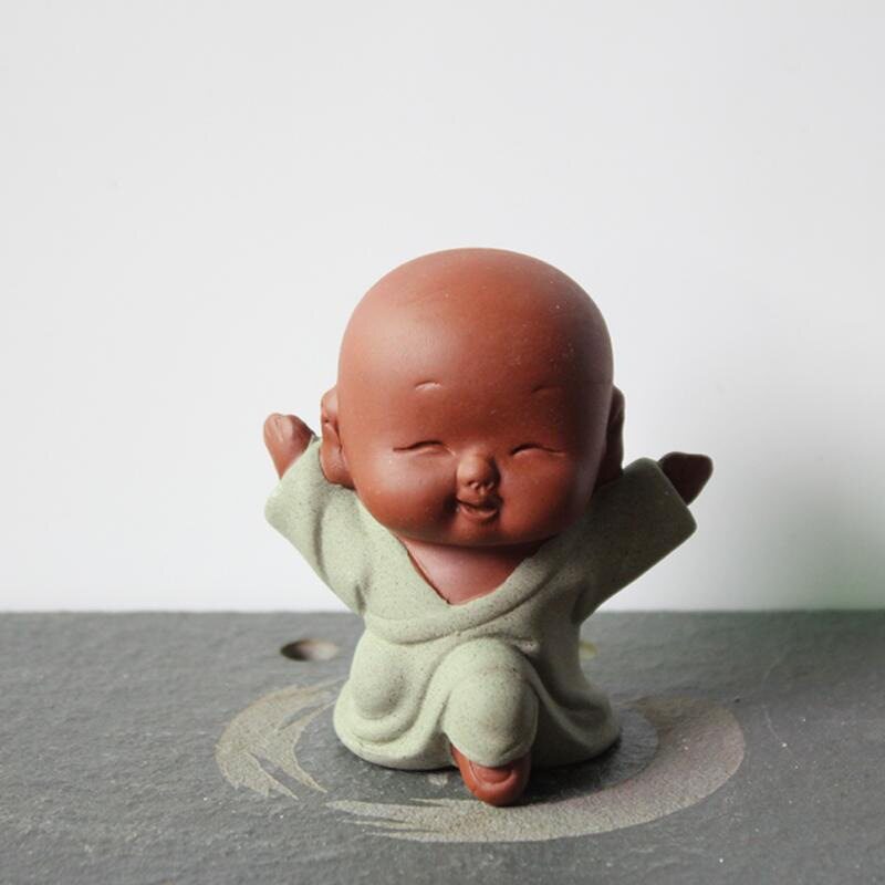 功夫小和尚茶宠摆件精品可养时来