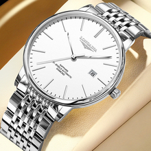 新款瑞士名牌冲浪琴师手表男士机械表超薄简约钢带商务防水专用表