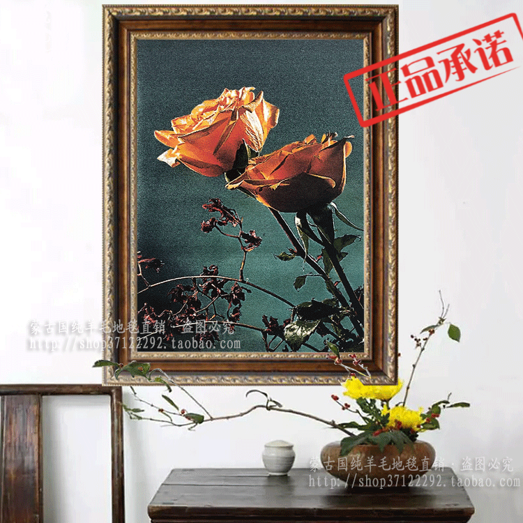 欧式美式北欧现代简约田园客厅卧室书房装饰画长方形风景挂毯壁毯图片