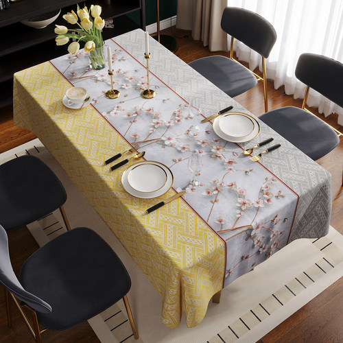 高级感轻奢桌布防水防油防烫免洗PVC简约餐桌布2025最新款茶几垫