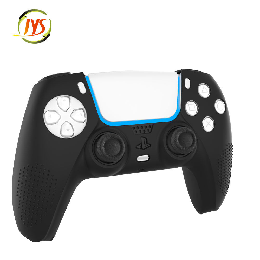 JYS 오리지널 PS5 핸들 실리콘 커버 PS5 게임 핸들 보호 커버 미끄럼 방지 소프트 커버 액세서리는 로커 캡과 함께 제공됩니다