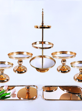 热销欧式婚庆道具铁艺蛋糕水晶