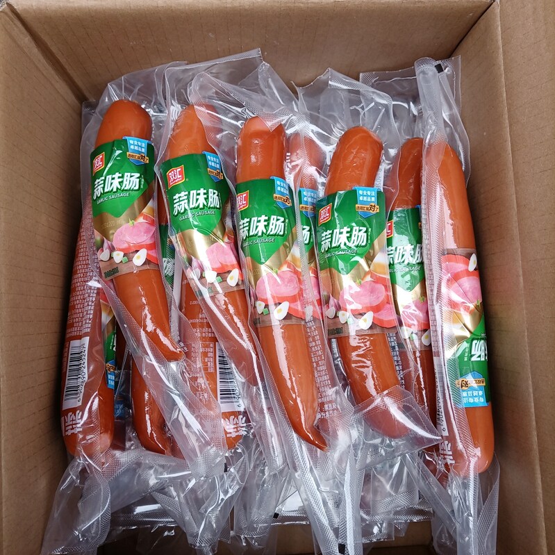 双汇火腿肠蒜味肠190g蒜香肠即食小吃香辣蒜蓉烤肠下酒炒菜整箱批