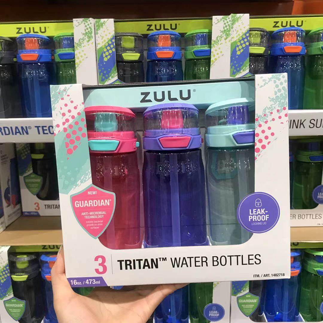 现货美国 zulu儿童吸管杯硅胶吸嘴防漏运动水杯随水杯473ml*1支
