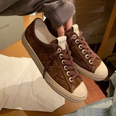 春秋百搭反绒真皮休闲板鞋 磨砂牛皮复古做旧脏脏星星鞋 女小脏鞋 潮