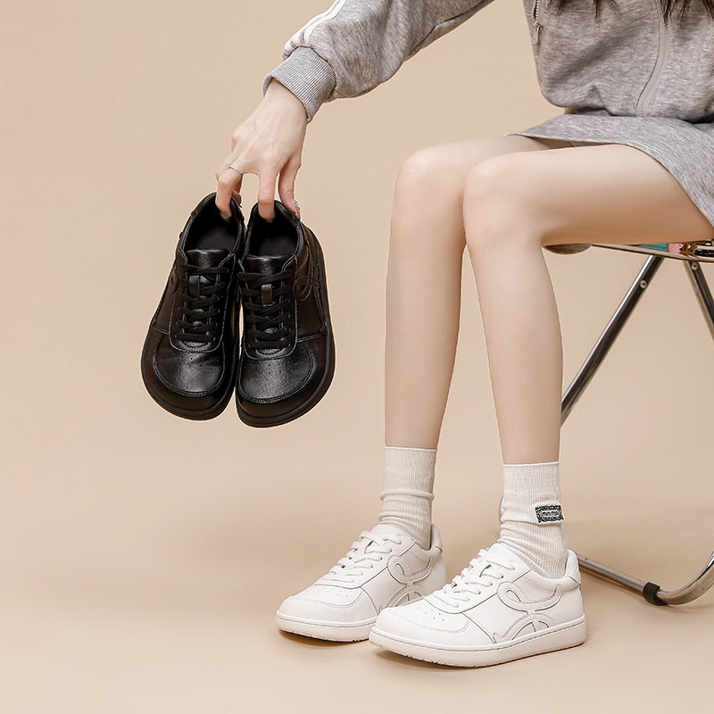 2026春季新款罗家歪头鞋小众丑萌平底小白鞋女百搭休闲板鞋小黑鞋,女鞋,休闲板鞋,淘宝优惠券,粉丝福利购,淘宝优惠卷