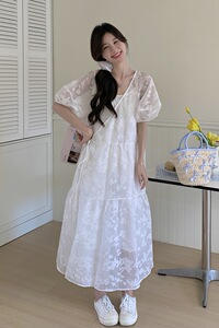 24夏季新款碎花长款连衣裙两件套282-2411P125K188图片