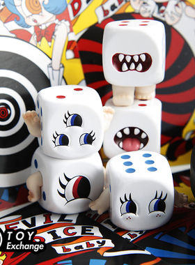 【玩具交易所】现货EVIL DICE BABY迷你ABAO啃啃骰子怪物潮玩盲袋