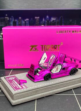 海外定制版 TopArt 1/64 康塔什电光粉合金全开收藏模型