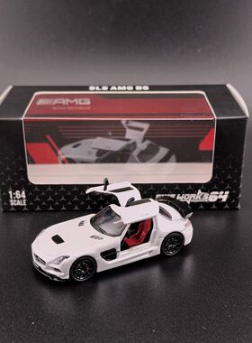 Fine Works64 1/64 奔驰SLS AMG BS合金汽车模型摆件 三开门 铁底