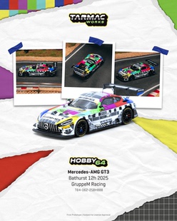 TW 1:64 Mercedes 奔驰AMG GT3 12h 2025 合金汽车模型收藏