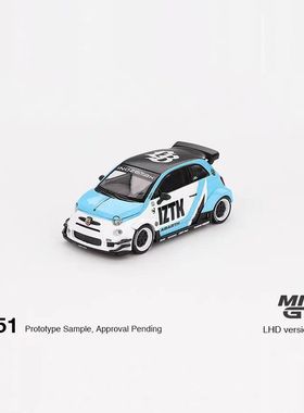 MINIGT 1:64 阿巴斯Abarth 595 LB-WORKS 1051仿真合金汽车模型