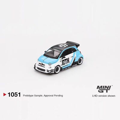 MINIGT 1:64 阿巴斯Abarth 595 LB-WORKS 1051仿真合金汽车模型