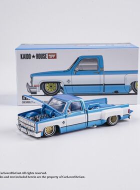 【现货】KaidoHouse MINIGT 1:64 雪佛兰皮卡蓝色合金车模 192