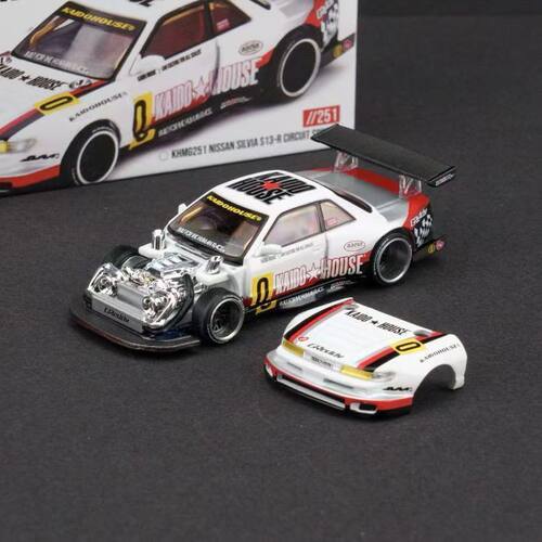 Kaido House x MINIGT 1:64 日产 Silvia S13-R合金汽车模型 251#