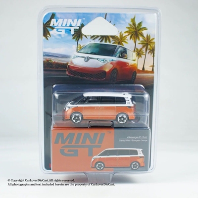 MINIGT 1:64#1061 Volkswagen面包车 橙合金汽车模型