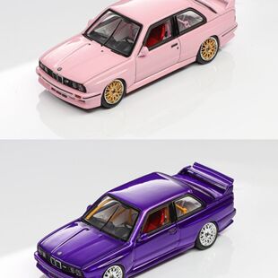 MORTAL 1/64 新款宝马BMW E30 情人节限定 合金汽车模型收藏摆件