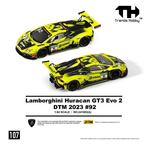 TH 1:64 兰博基尼 Huracan GT3 Evo 2-DTM 2023 合金汽车模型