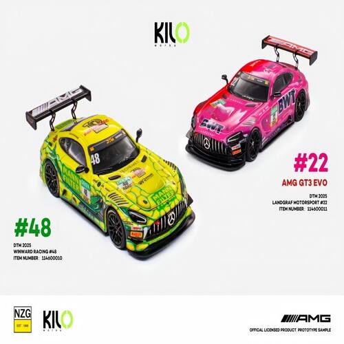 KILOworks 1:64 奔驰 AMG GT3 EVO  DTM机盖可开 合金汽车模型
