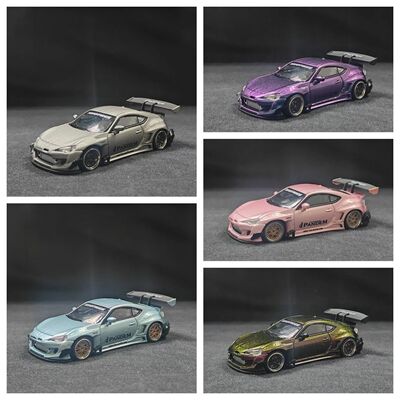 现货 MJ 1:64 丰田 gt86 v3 pandem 火箭兔宽体 合金汽车模型