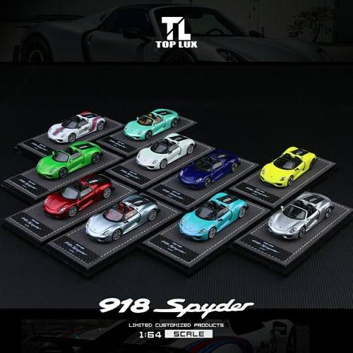 TOP LUX 1:64 保时捷 918SPYDER 敞篷 合金汽车模型收藏