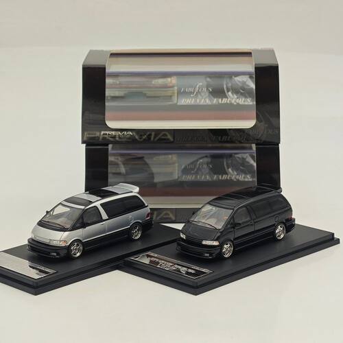 Mortal 1/64丰田大霸王TOYOTA PREVIA金属合金汽车模型仿真商务车