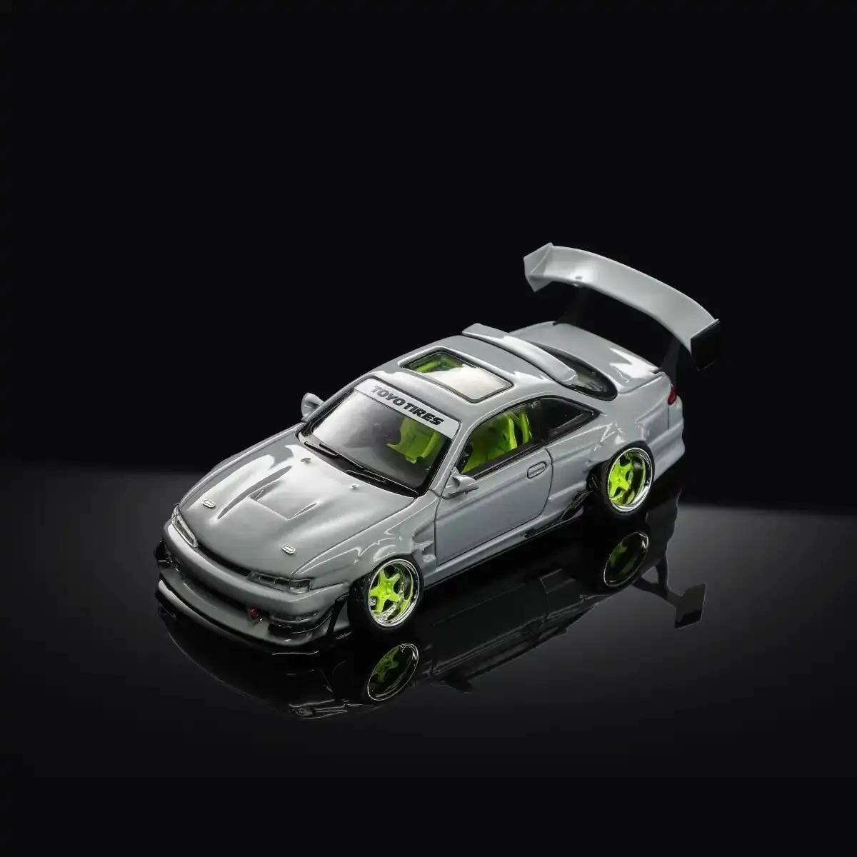 Mortal 1:64 日产S14 GT-SPEC V1合金汽车模型 水泥灰色图片