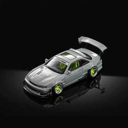 Mortal 1:64 日产S14 GT-SPEC V1合金汽车模型 水泥灰色