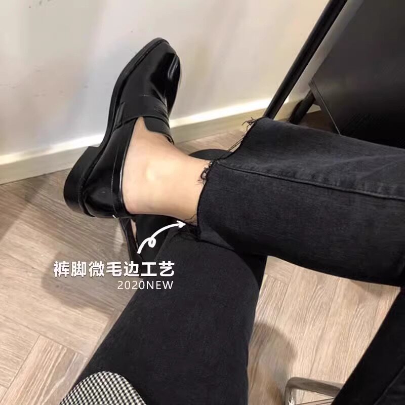 宝妈孕妇牛仔裤外穿宽松韩版直筒裤女秋冬加绒九分春秋款时尚裤子