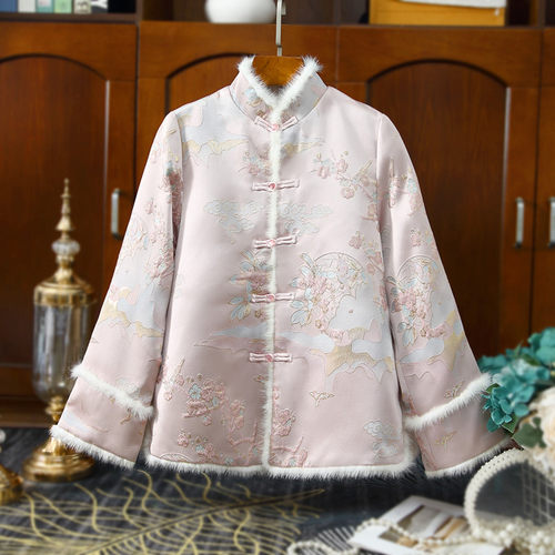 其他织锦缎2025年复古旗袍唐装女