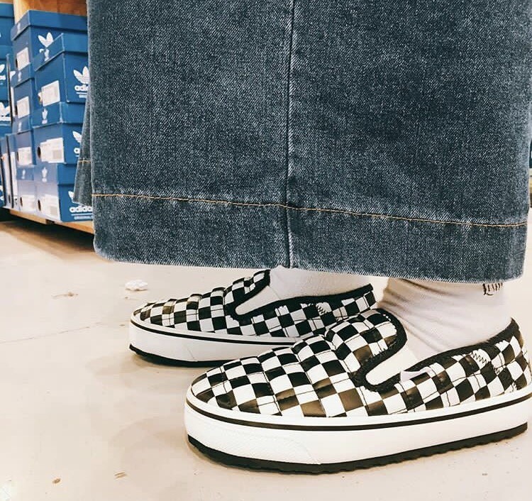白菜VANS SLIPER 黑白棋盘格面包鞋低帮秋冬VN0A3TKRKAG/344PBLK
