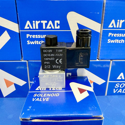 AirTAC亚德客原装现货气动元件电磁阀3V208NCF 3V2-08-NCDC12V