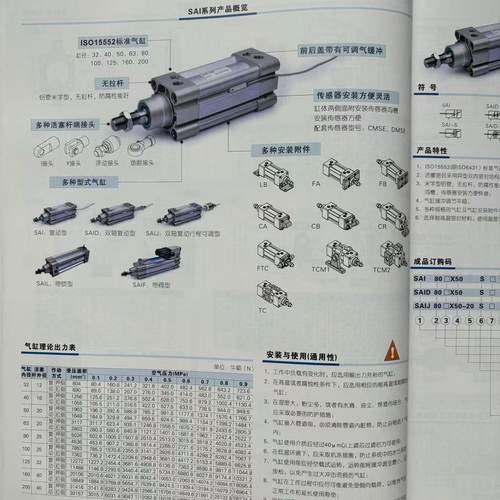 正品亚德客气缸SAI32X25S SAI32X50S  SAI32X75S SAI32X80S
