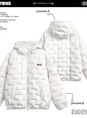 2025冬季新款连帽90%白鸭绒羽绒服男女宽松百搭保暖棉衣情侣外套