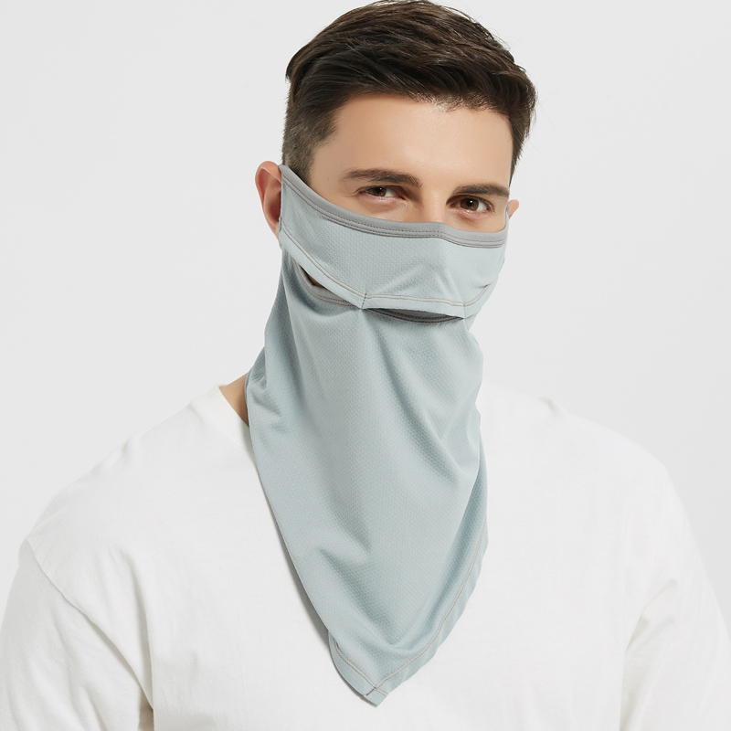 新款防晒面罩开口透气冰丝遮阳