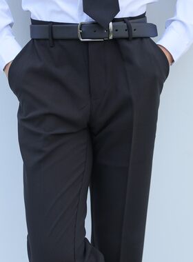 夏季商务黑色休闲裤男士宽松成熟