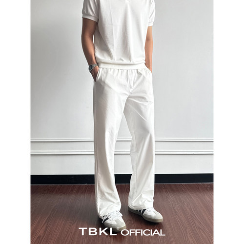 〔TBKL〕7A抗菌速干白色休闲裤男