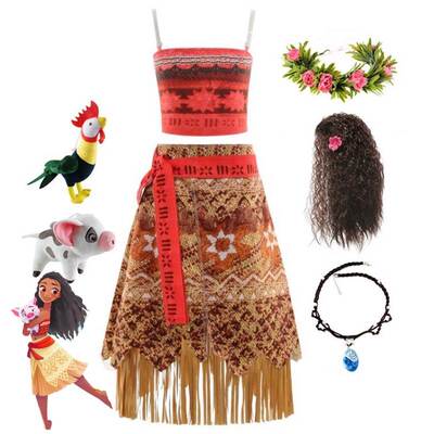 儿童海洋奇缘莫安娜公主女童连衣裙moana莫阿娜裙子服装童装玩具