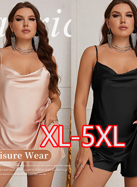 summer home service sets fat women plus size sling pajamas