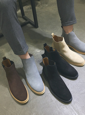 Martin Chelsea Boots For Men Winter Leather Shoes 37-47男靴