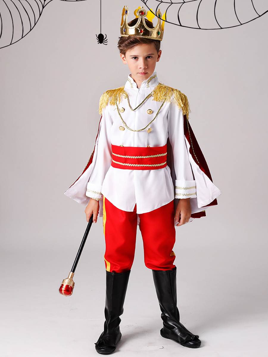 万圣节儿童迪士尼服装 cospaly海盗国王角色扮演王子衣服表演套装