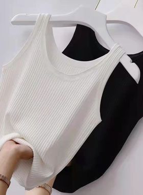 200斤胖mm螺纹吊带背心女2022 summer women sexy vests tops 5xl